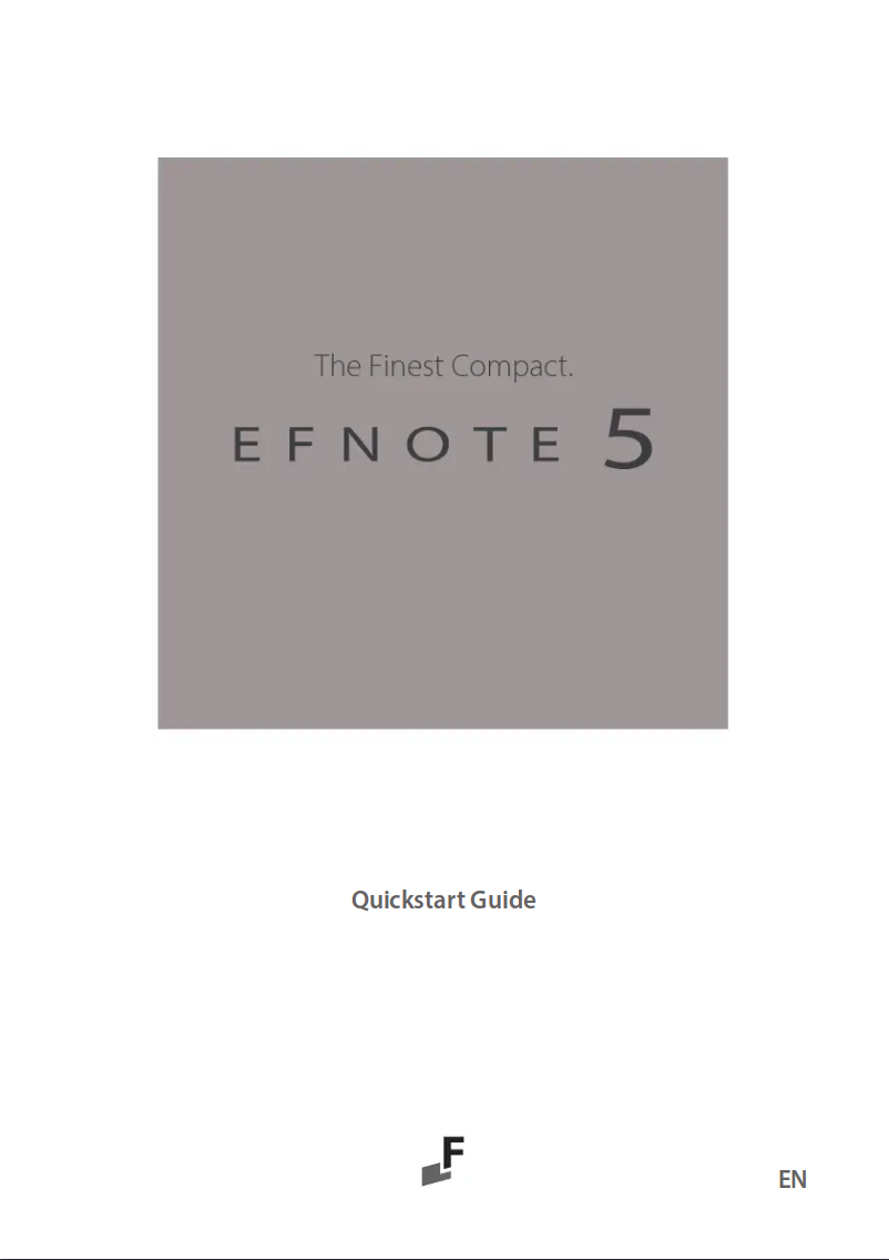 Page 1 de la notice Manuel utilisateur Efnote 5