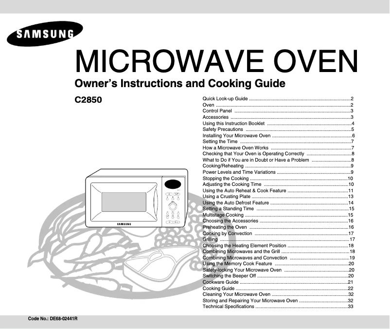 Page 1 de la notice Manuel utilisateur Samsung C2850