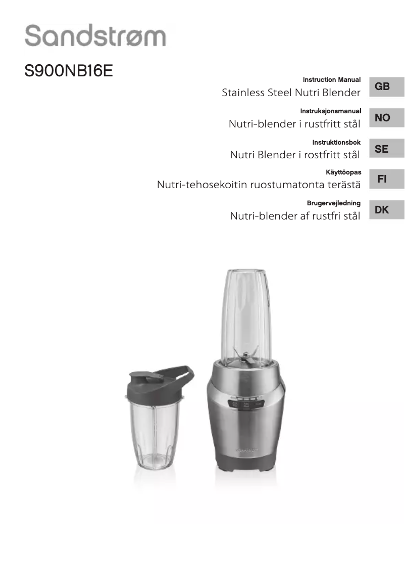 Page 1 de la notice Manuel utilisateur Sandstrøm S900NB16E
