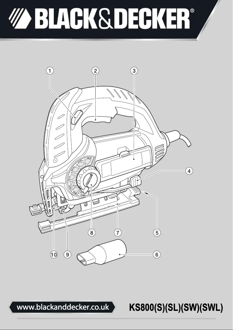 Page 1 de la notice Manuel utilisateur Black & Decker KS800SLW