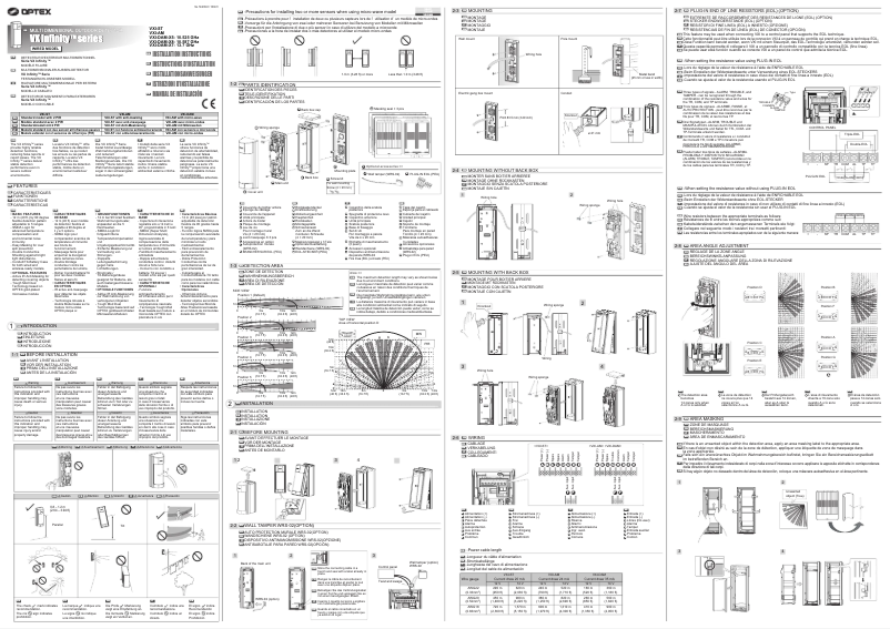 Page 1 de la notice Fiche technique Optex VXI-ST