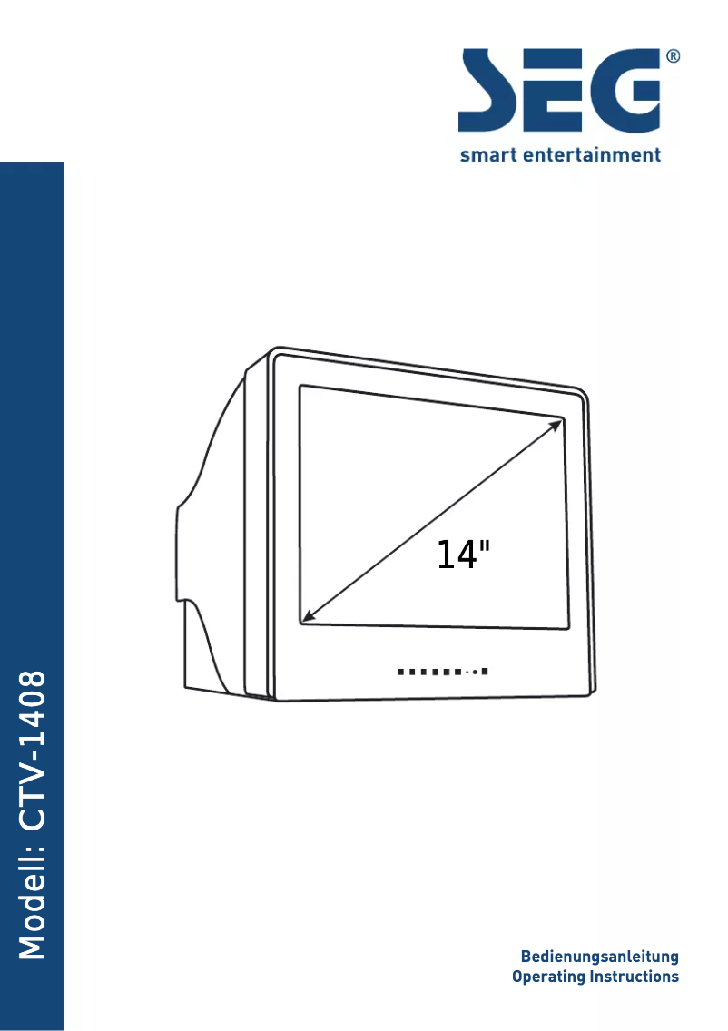 Page 1 de la notice Manuel utilisateur SEG CTV 1408