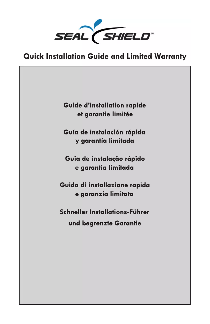 Page 1 de la notice Manuel utilisateur Seal Shield S87P2