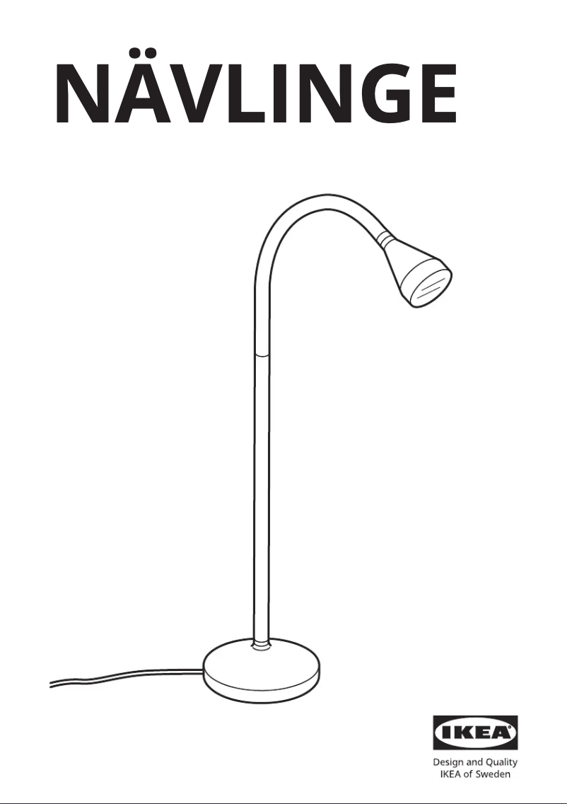 Page 1 de la notice Manuel utilisateur Ikea NÄVLINGE 405.808.46