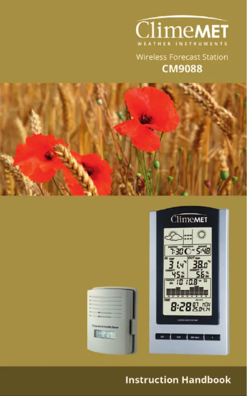 Page 1 de la notice Manuel utilisateur ClimeMET CM9088