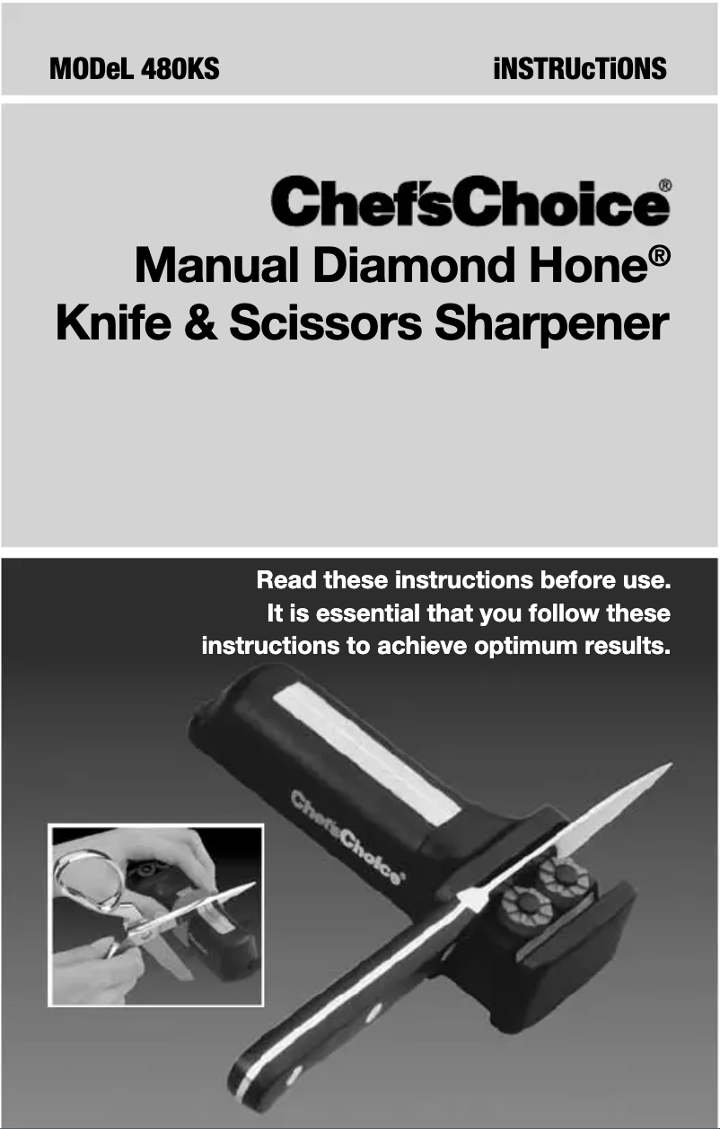 Page 1 de la notice Manuel utilisateur Chef's Choice 480KS