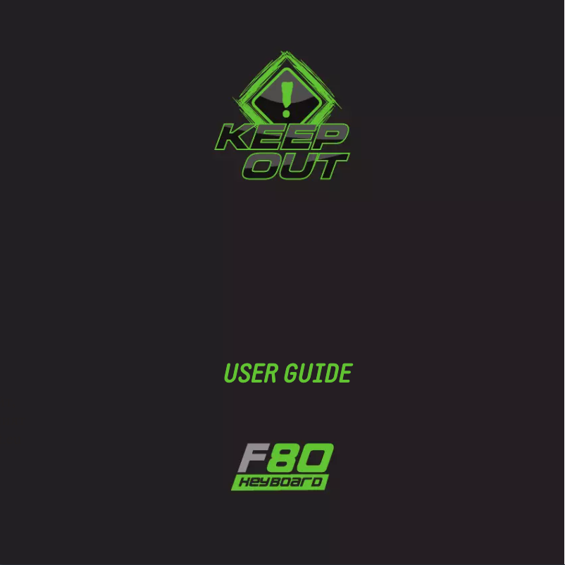 Page 1 de la notice Manuel utilisateur KeepOut F80