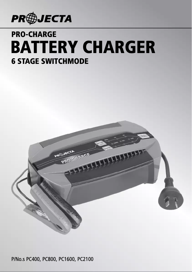 Page 1 of the manual User Manual Projecta PC400