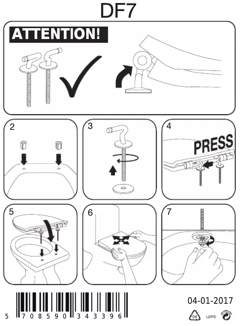 Page 1 de la notice Manuel utilisateur Pressalit Objecta D Pro