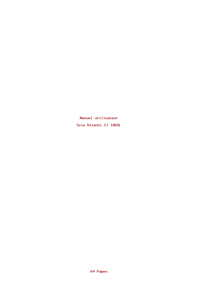 Image de la première page du manuel de l'appareil CJ 18DSL