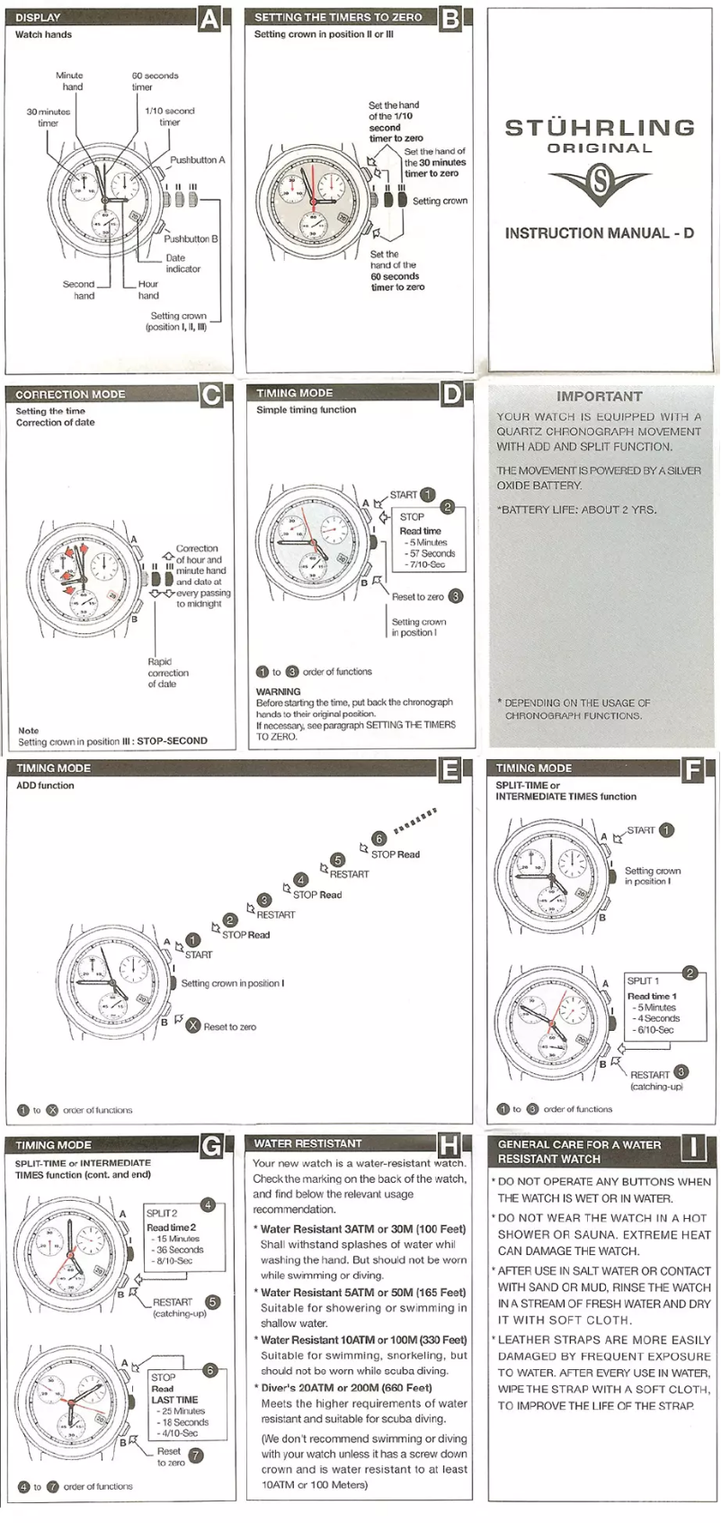 Página 1 del manual Manual de usuario Stührling Monaco 180R