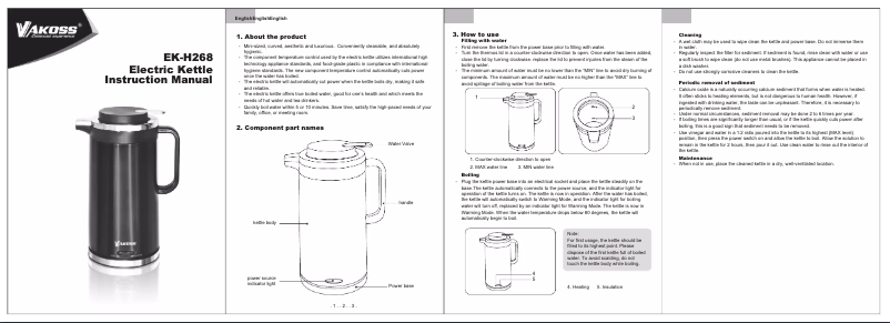 Página 1 del manual Manual de usuario Vakoss EK-H268