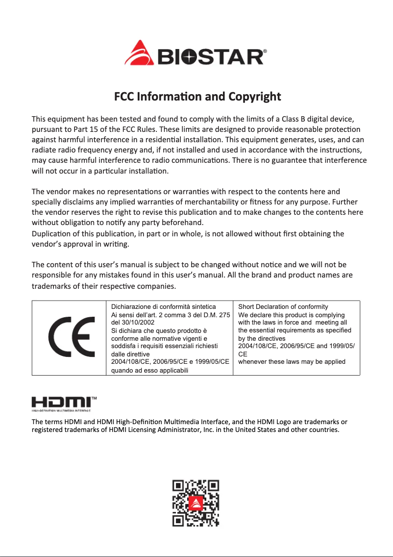 Página 1 del manual Manual de usuario Biostar B760A-Silver