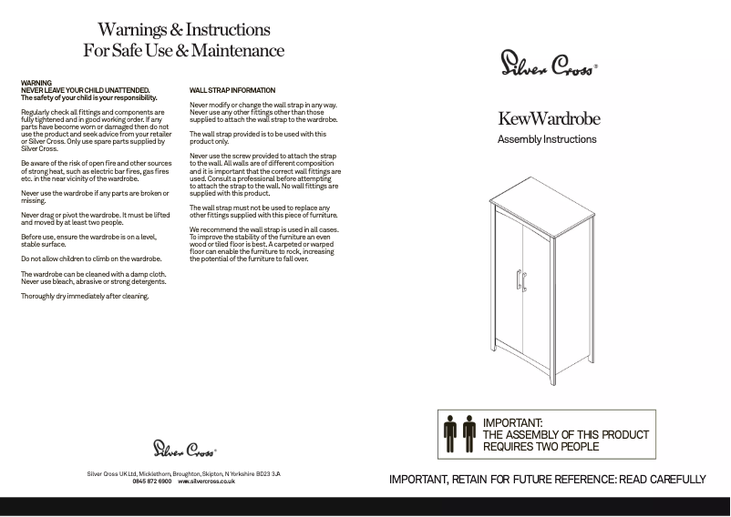 Page 1 de la notice Manuel utilisateur Silver Cross Kew