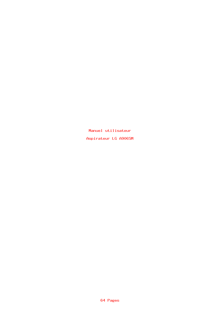 Page 1 de la notice Manuel utilisateur LG A906SM