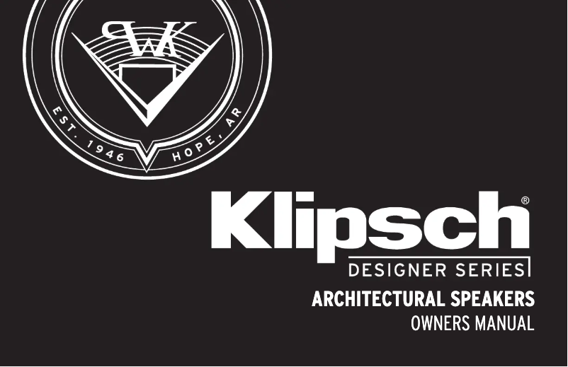 Page 1 de la notice Manuel utilisateur Klipsch Professional Series