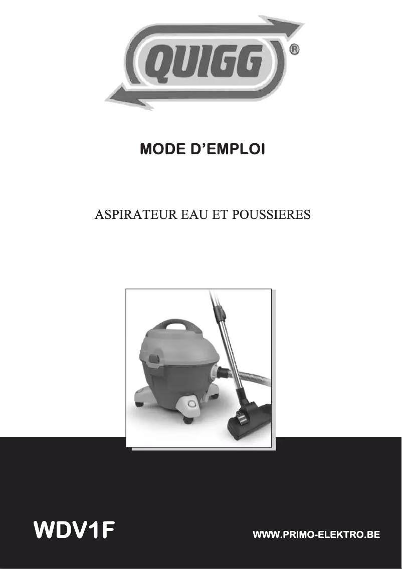 Page 1 of the manual User Manual Quigg WDV1