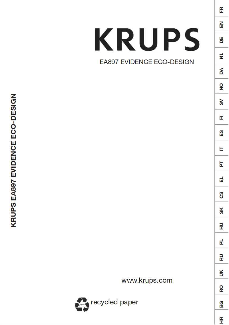 Image de la première page du manuel de l'appareil Evidence ECO-Design EA897B