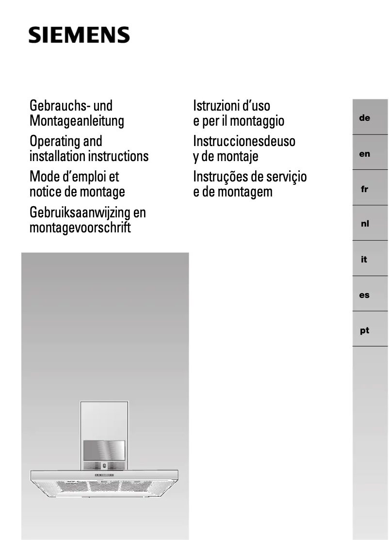 Page 1 de la notice Manuel utilisateur Siemens LC956BC60
