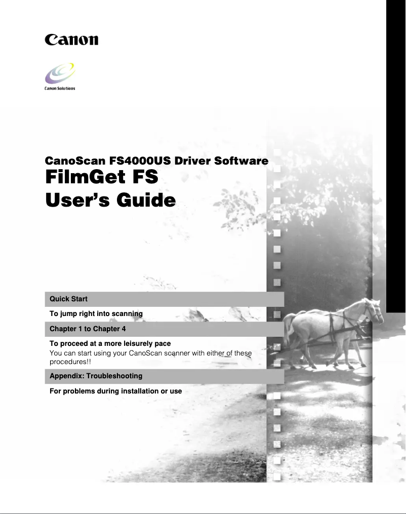 Página 1 del manual Manual de usuario Canon CanoScan FS4000US