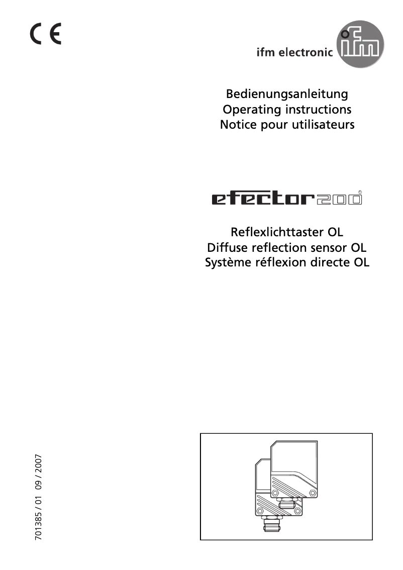 Page 1 de la notice Manuel utilisateur IFM OL5043