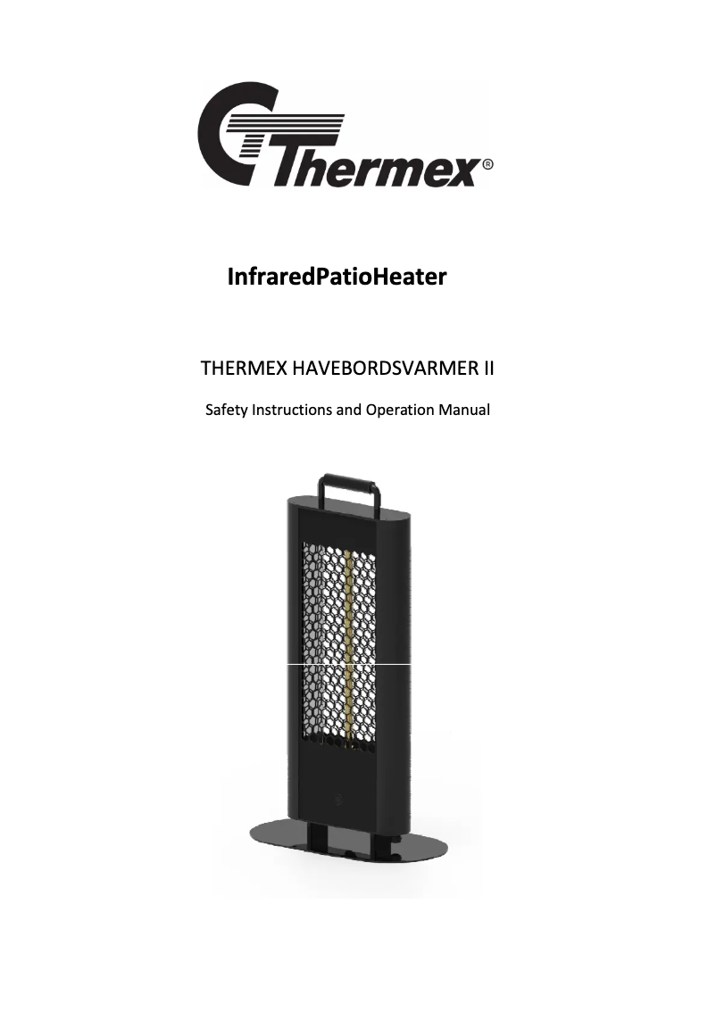 Page 1 de la notice Manuel utilisateur Thermex Tower Heater II