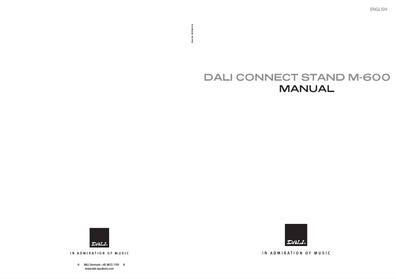 Page 1 of the manual User Manual Dali CONNECT M-601