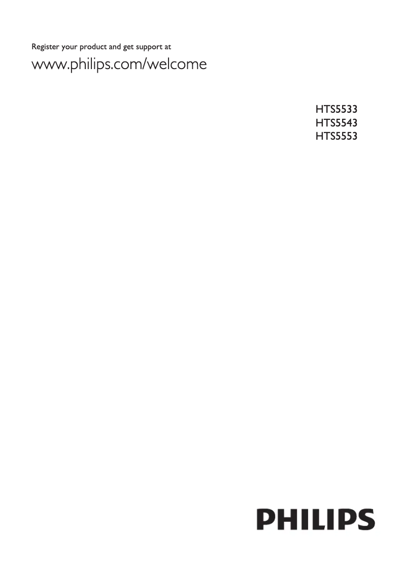 Page n°1 - Manuel utilisateur Philips HTS5553
