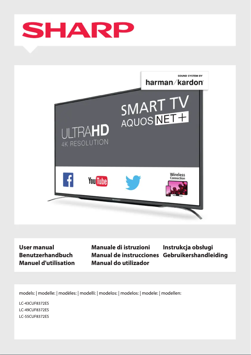 Página 1 del manual Manual de usuario Sharp LC-49CUF8372ES