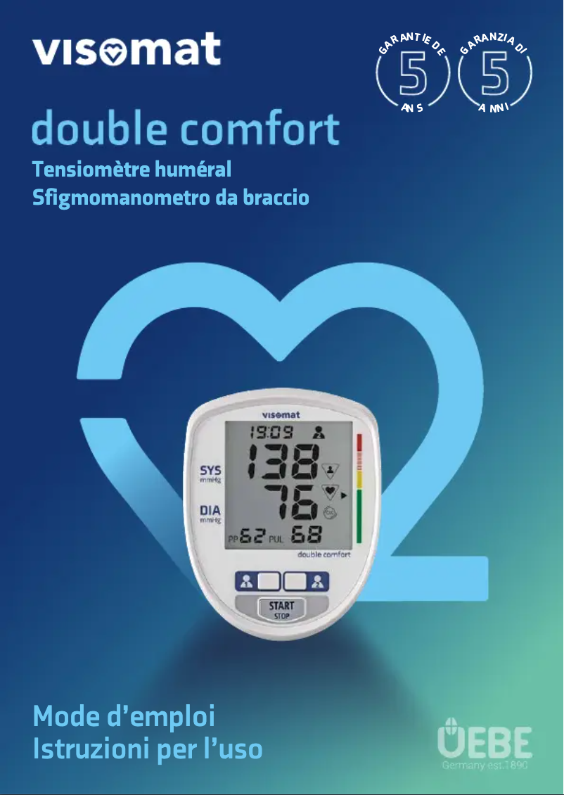 Page 1 de la notice Manuel utilisateur Visomat Double Comfort