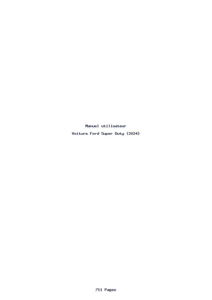 Page 1 de la notice Manuel utilisateur Ford Super Duty (2024)