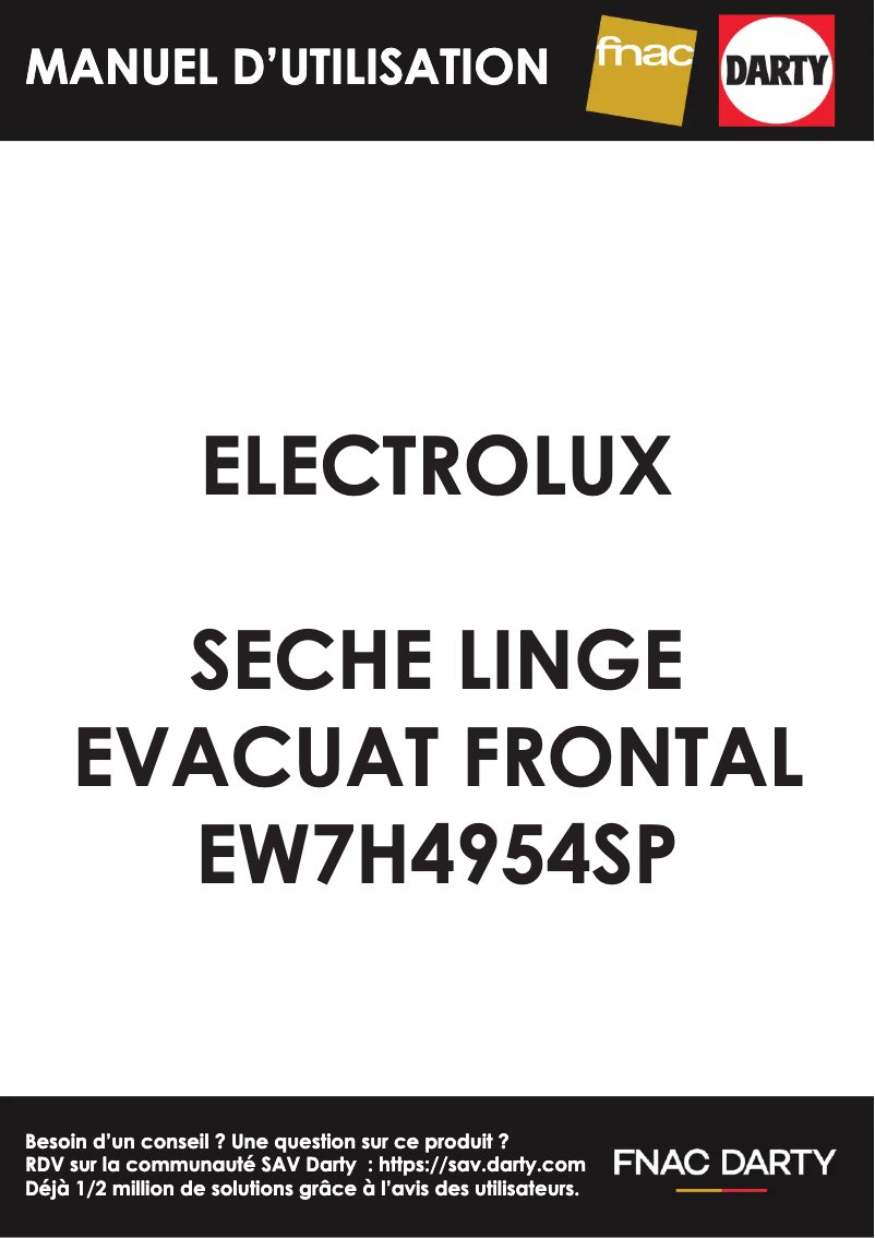 Página 1 del manual Manual de usuario Electrolux EW7H4954SP