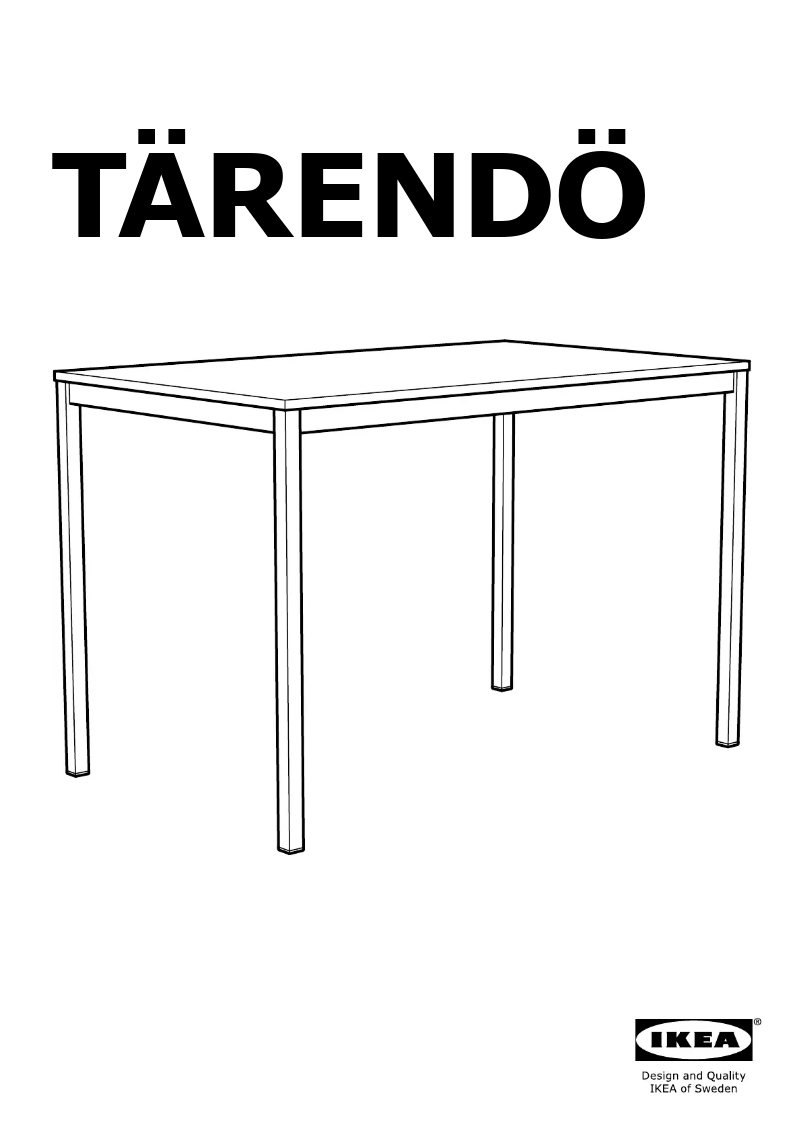 Image de la première page du manuel de l'appareil TARENDO