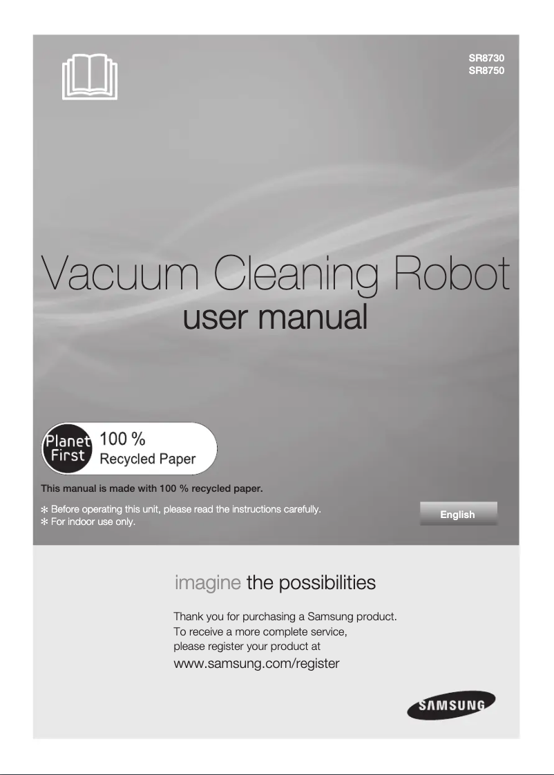 Página 1 del manual Manual de usuario Samsung SR8750