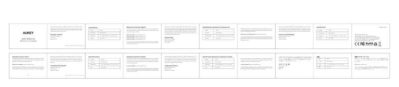 Page 1 de la notice Manuel utilisateur Aukey SK-A6