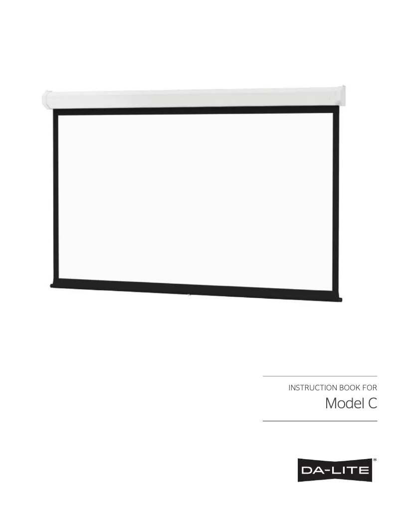 Page 1 de la notice Manuel utilisateur Da-Lite Model C 79040