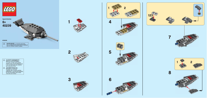Página 1 del manual Manual de usuario Lego MMB Narwhal 40239