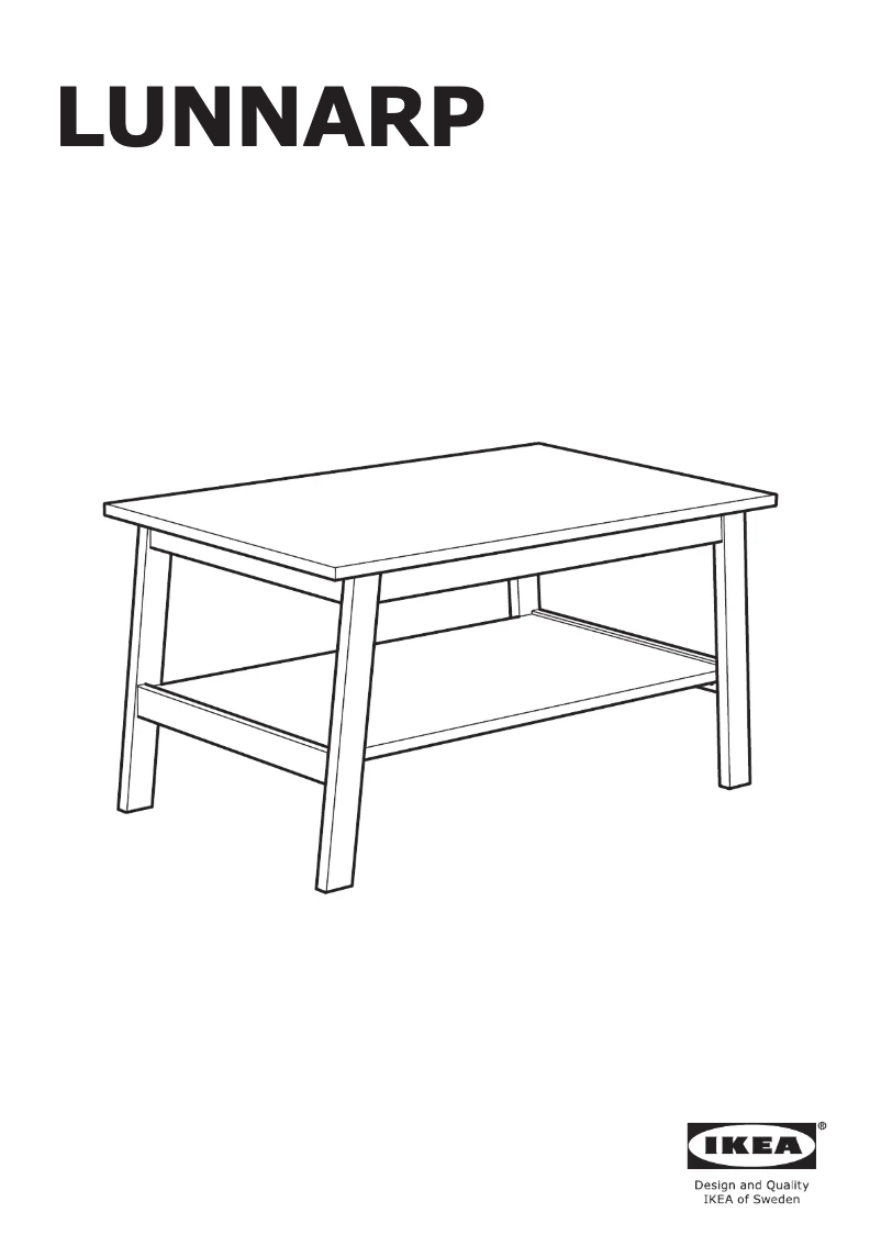 Page 1 de la notice Manuel utilisateur Ikea LUNNARP 805.469.16