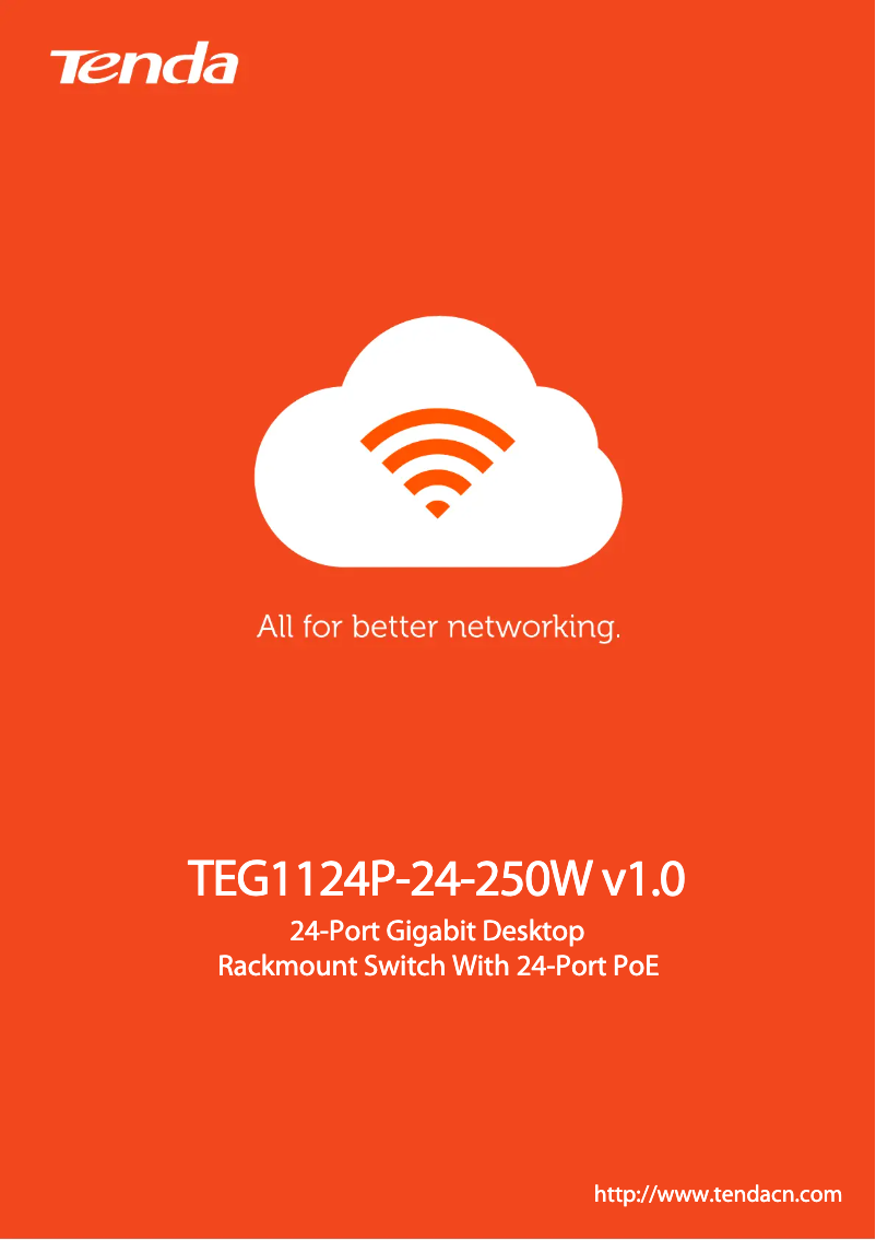 Página 1 del manual Manual de usuario Tenda TEG1124P-24-250W