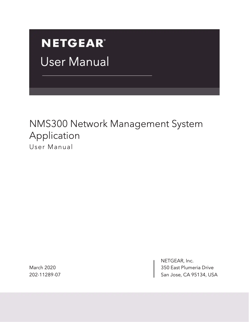 Page 1 de la notice Manuel utilisateur Netgear NMS300