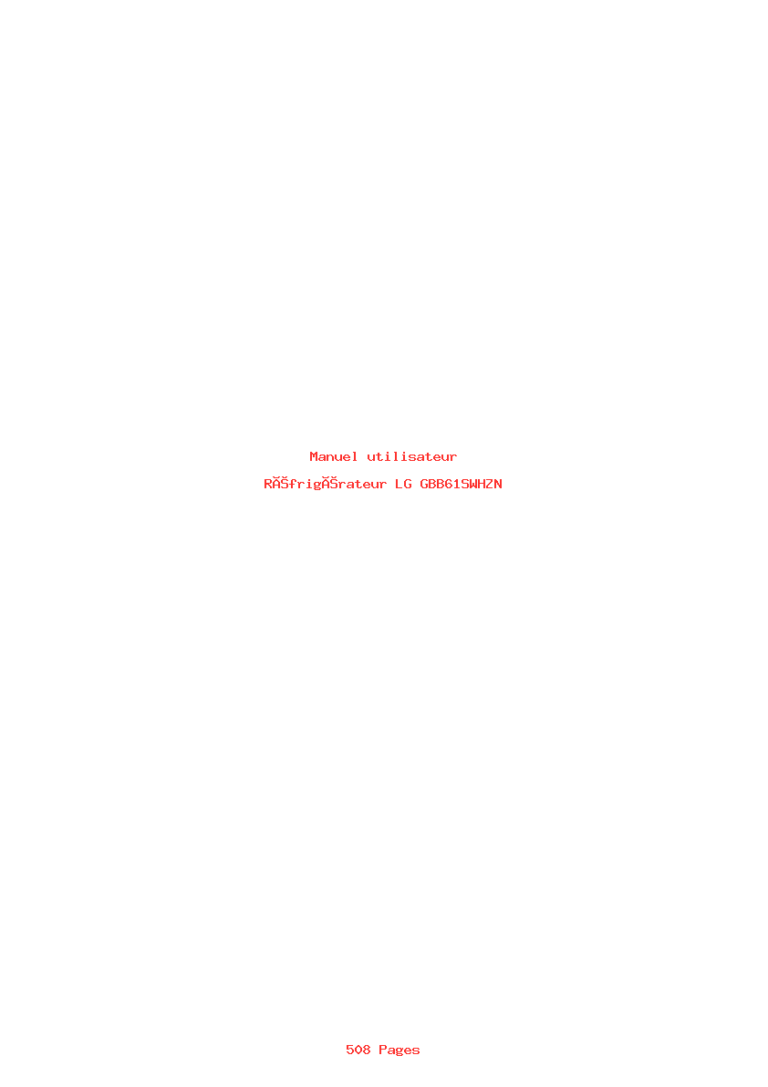Image de la première page du manuel de l'appareil GBB61SWHZN
