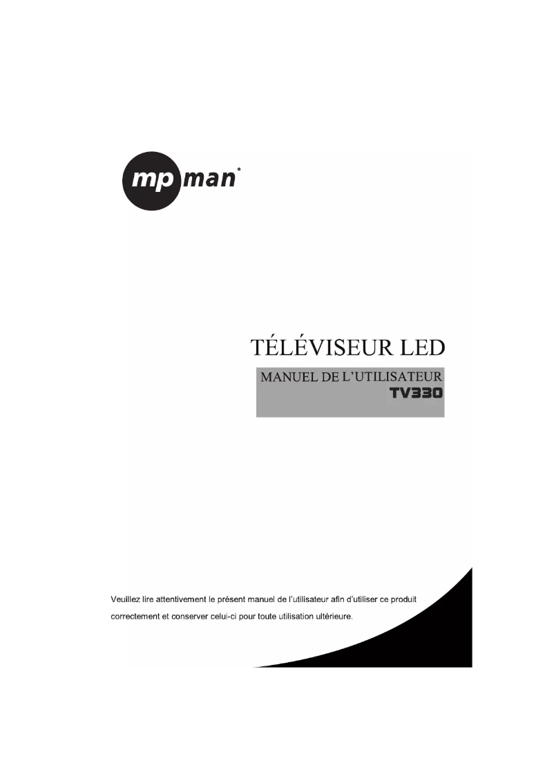 Page 1 de la notice Manuel utilisateur Mpman TV330