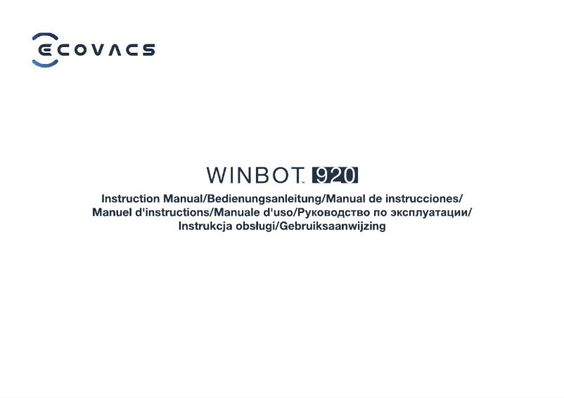 Página 1 del manual Manual de usuario ECOVACS WINBOT 920