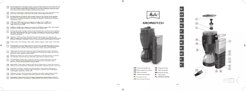 Page 1 de la notice Manuel utilisateur Melitta AromaFresh