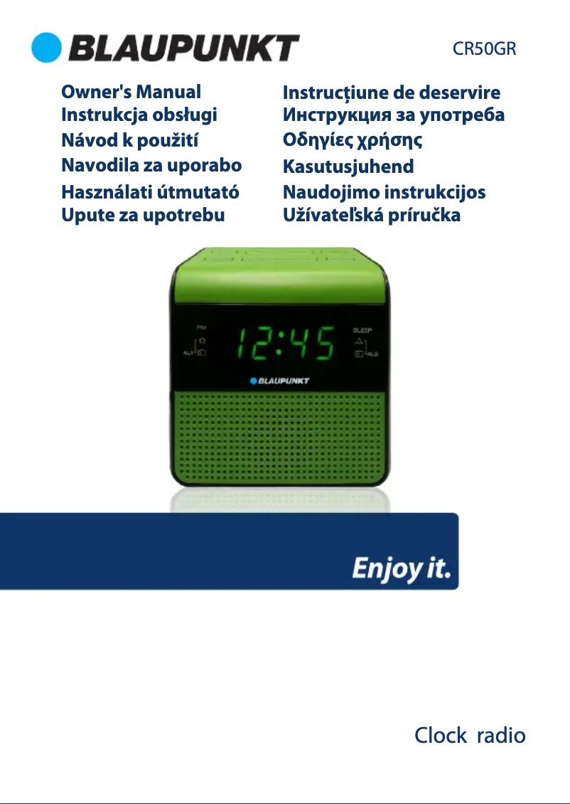 Page 1 de la notice Manuel utilisateur Blaupunkt CR50GR
