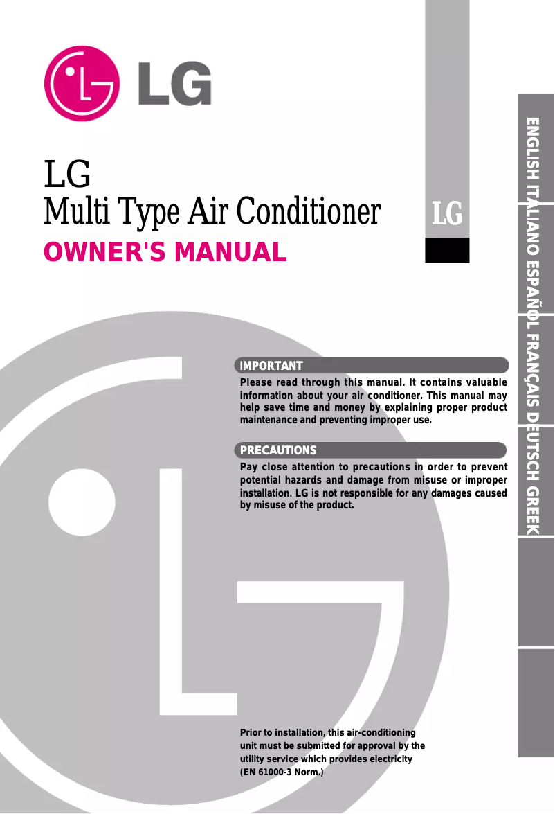 Page 1 de la notice Manuel utilisateur LG A2-C216LA0