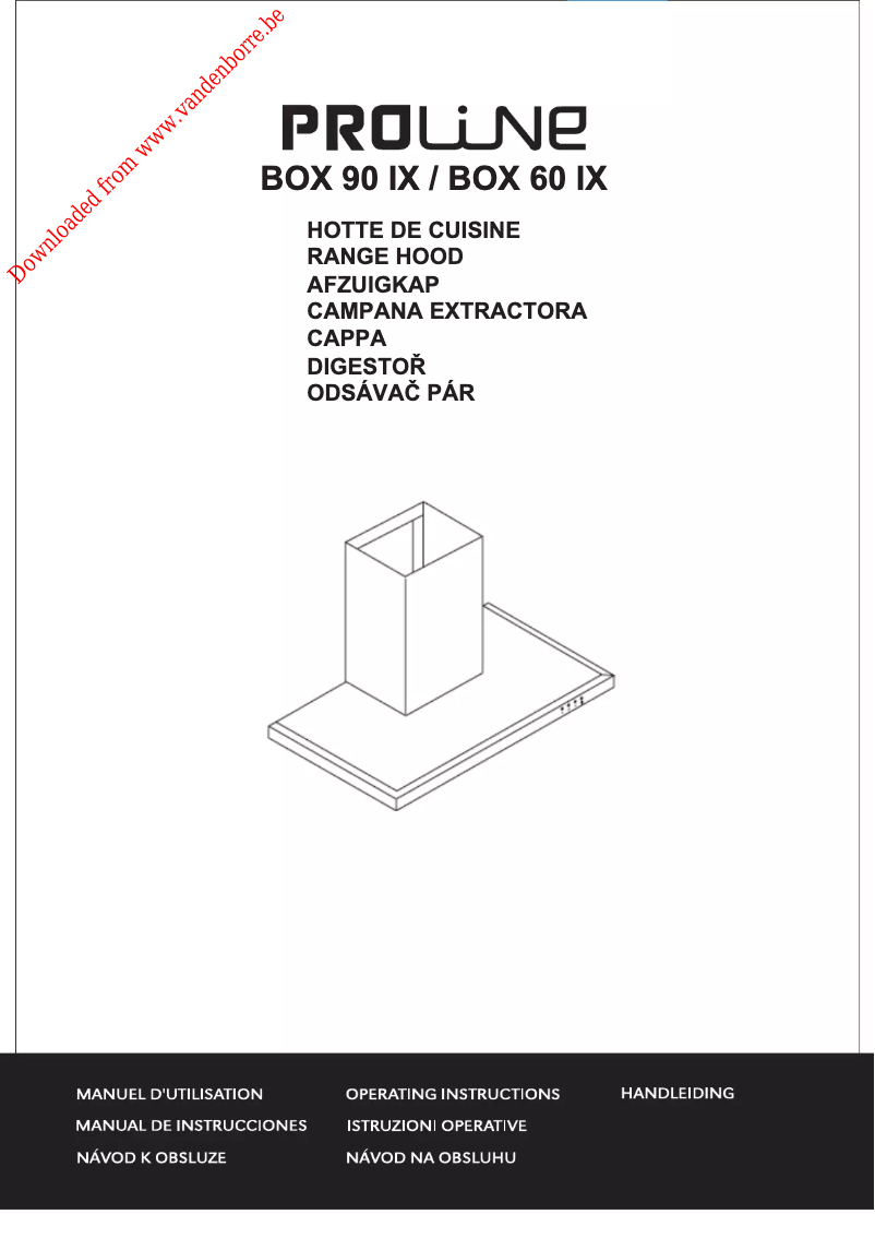 Page 1 de la notice Manuel utilisateur Proline BOX 90 IX