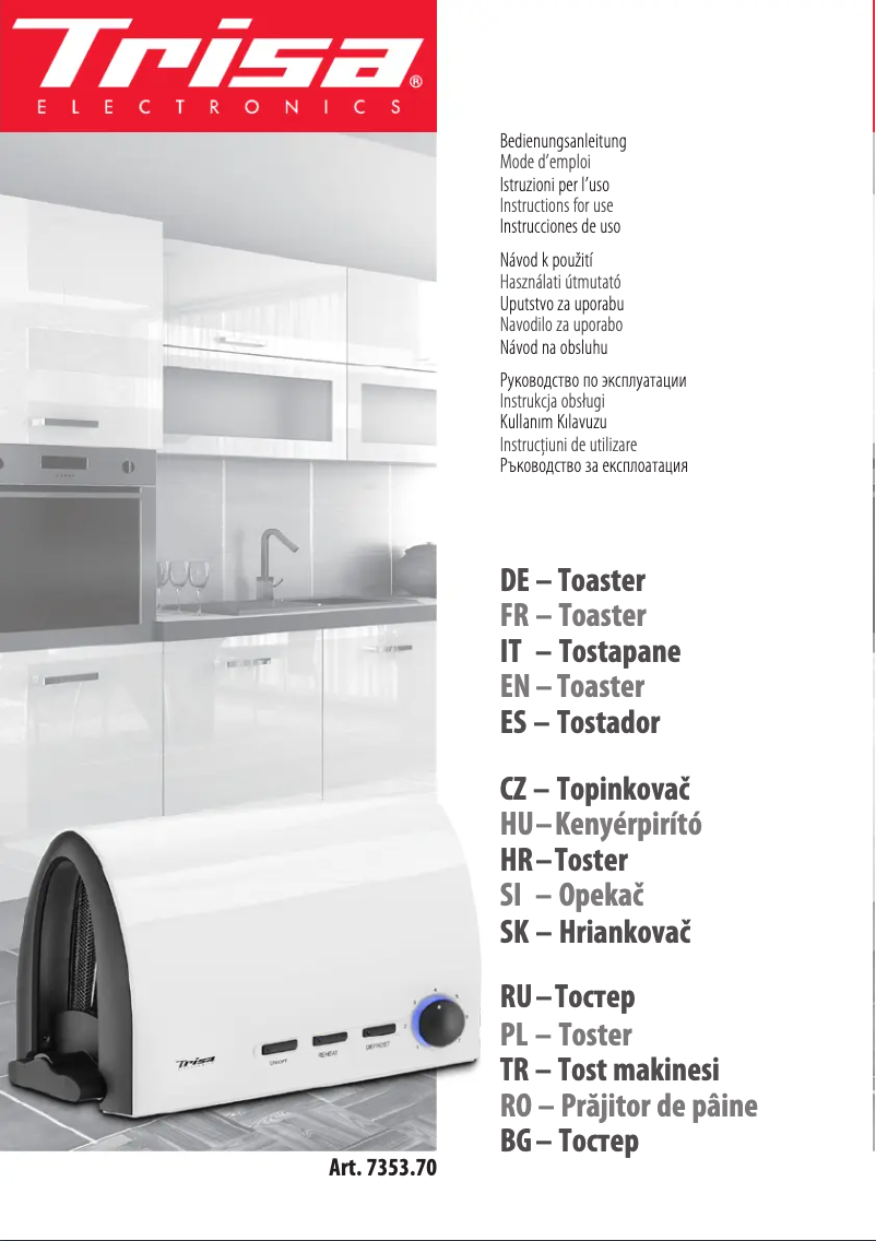 Page 1 de la notice Manuel utilisateur Trisa Toast & Slide 7353.70