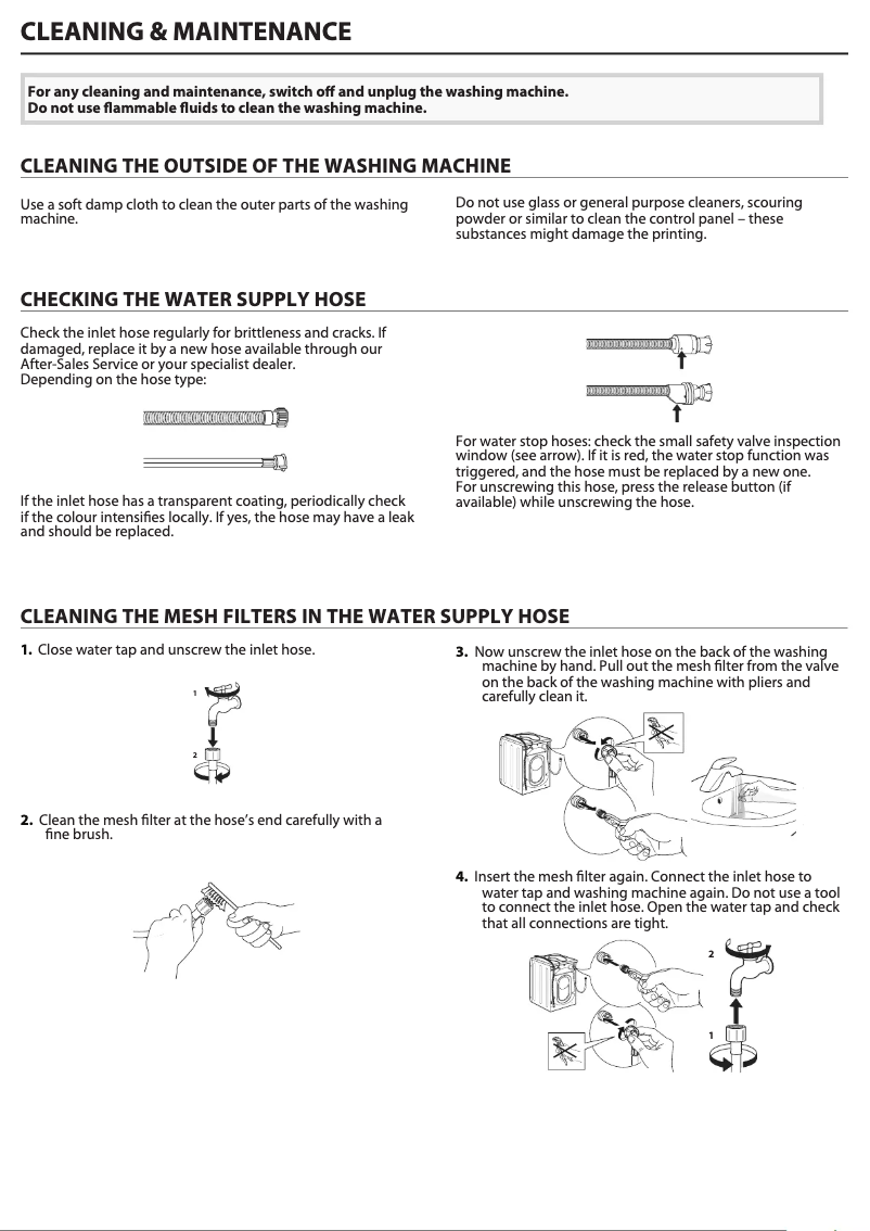 Page 1 de la notice Manuel d'utilisation et d'entretien Indesit EWDE 861483 S UK
