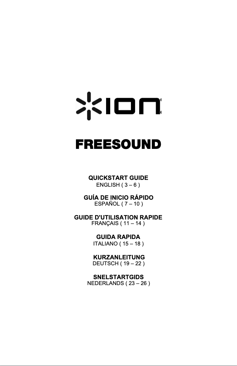 Página 1 del manual Manual de usuario ION Free Sound